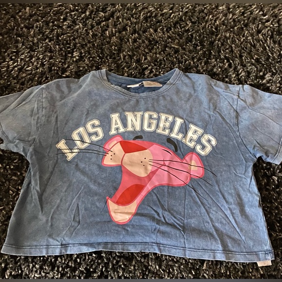 Zara Kids Blue Pink Panther Shirt - Picture 1 of 2